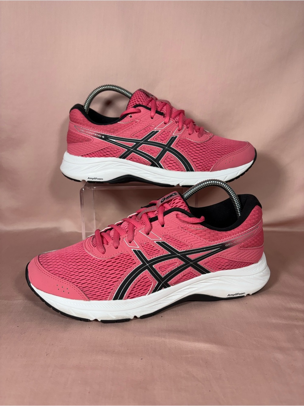 Asics Women’s Gel Contend 6 Pink Cameo/Black/Silver Shoes Women's 8.5/CM 25.5